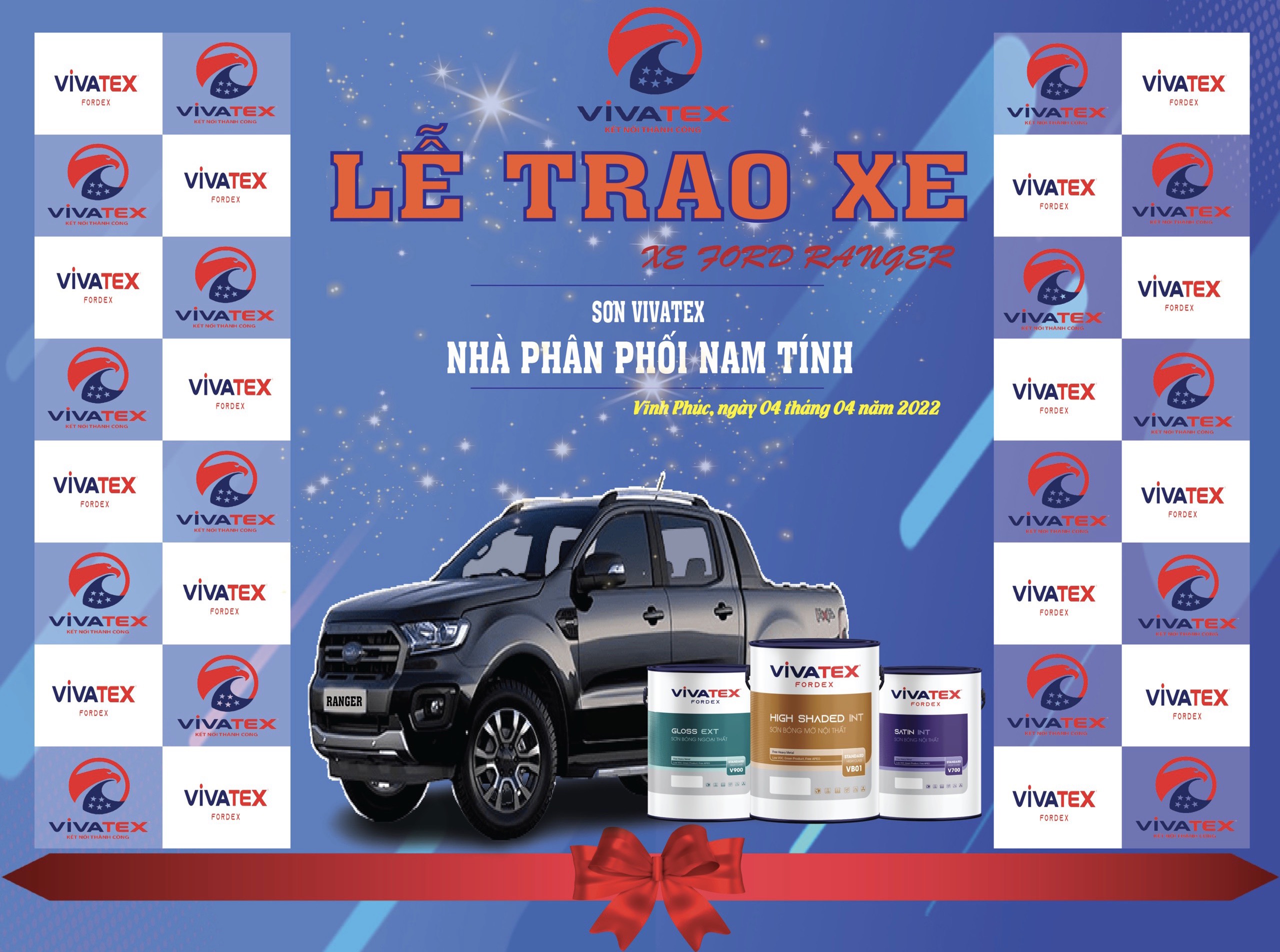 LỄ BÀN GIAO XE Ô TÔ FOR RANGER XLS AT 2.2 CHO NHÀ PHÂN PHỐI SƠN VIVATEX NAM TÍNH TẠI KHU VỰC VĨNH PHÚC