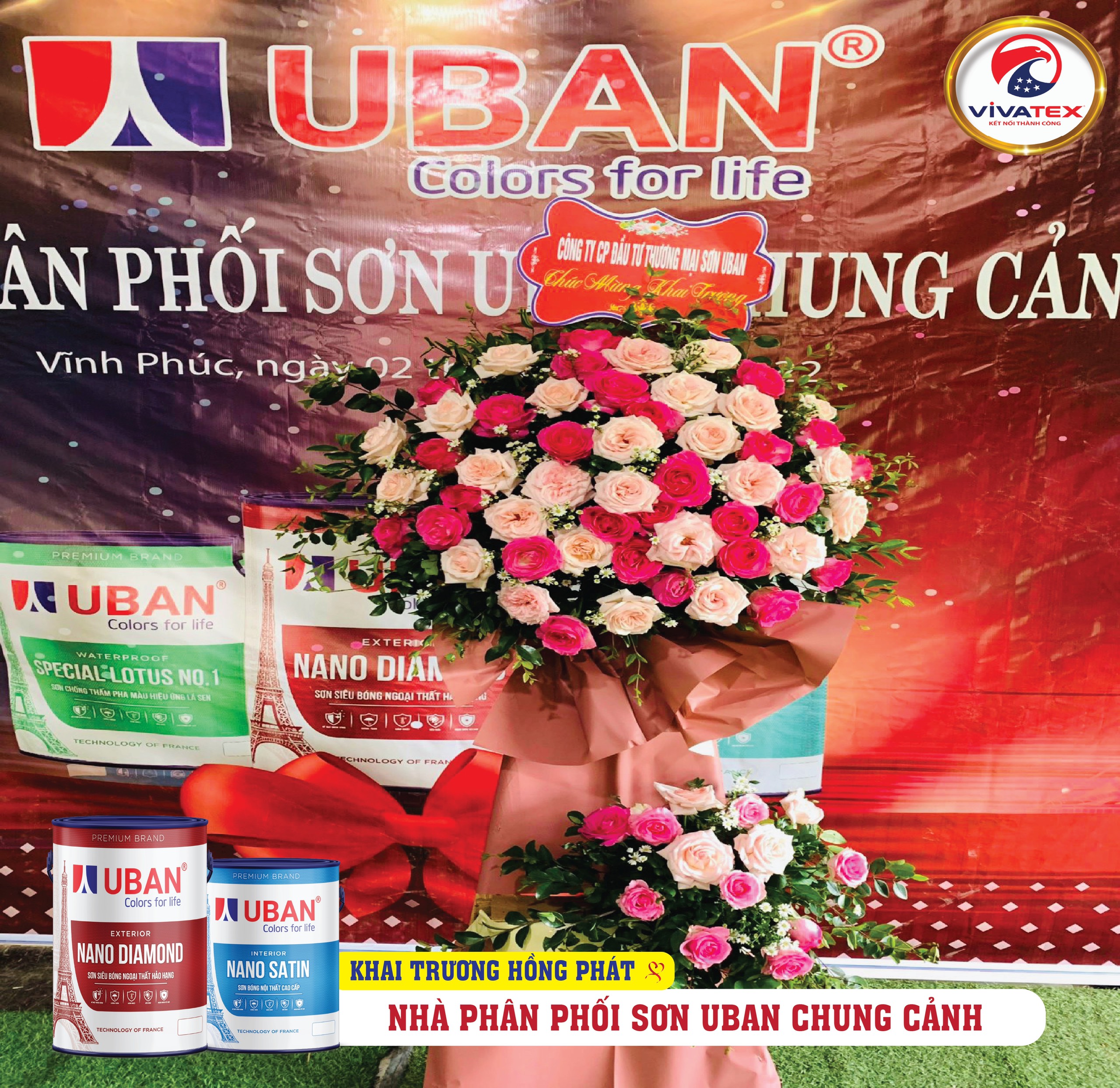 LỄ KHAI TRƯƠNG NHÀ PHÂN PHỐI SƠN UBAN CHUNG CẢNH TẠI VĨNH PHÚC