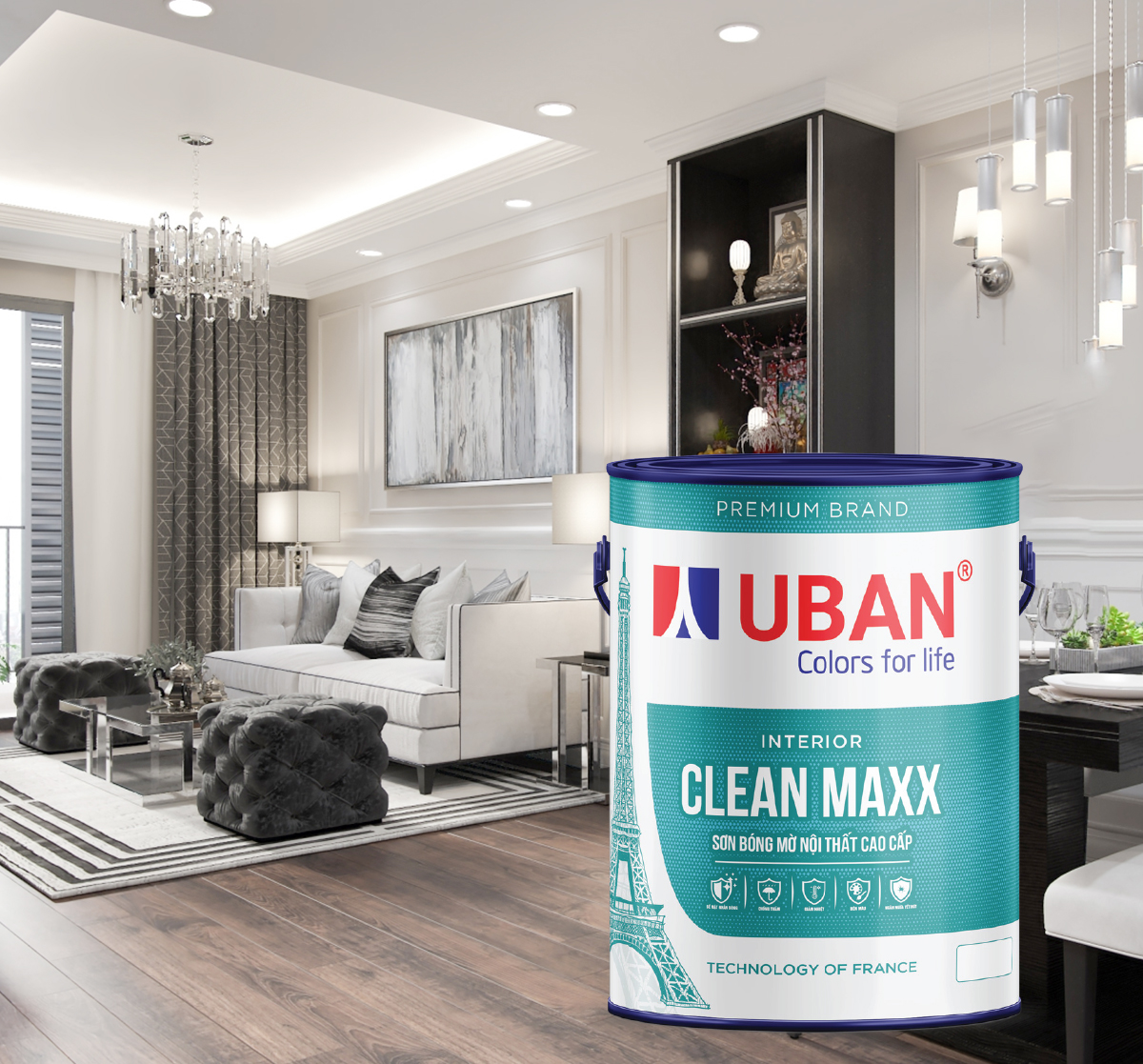 Sơn bóng mờ nội thất cao cấp - Clean Maxx