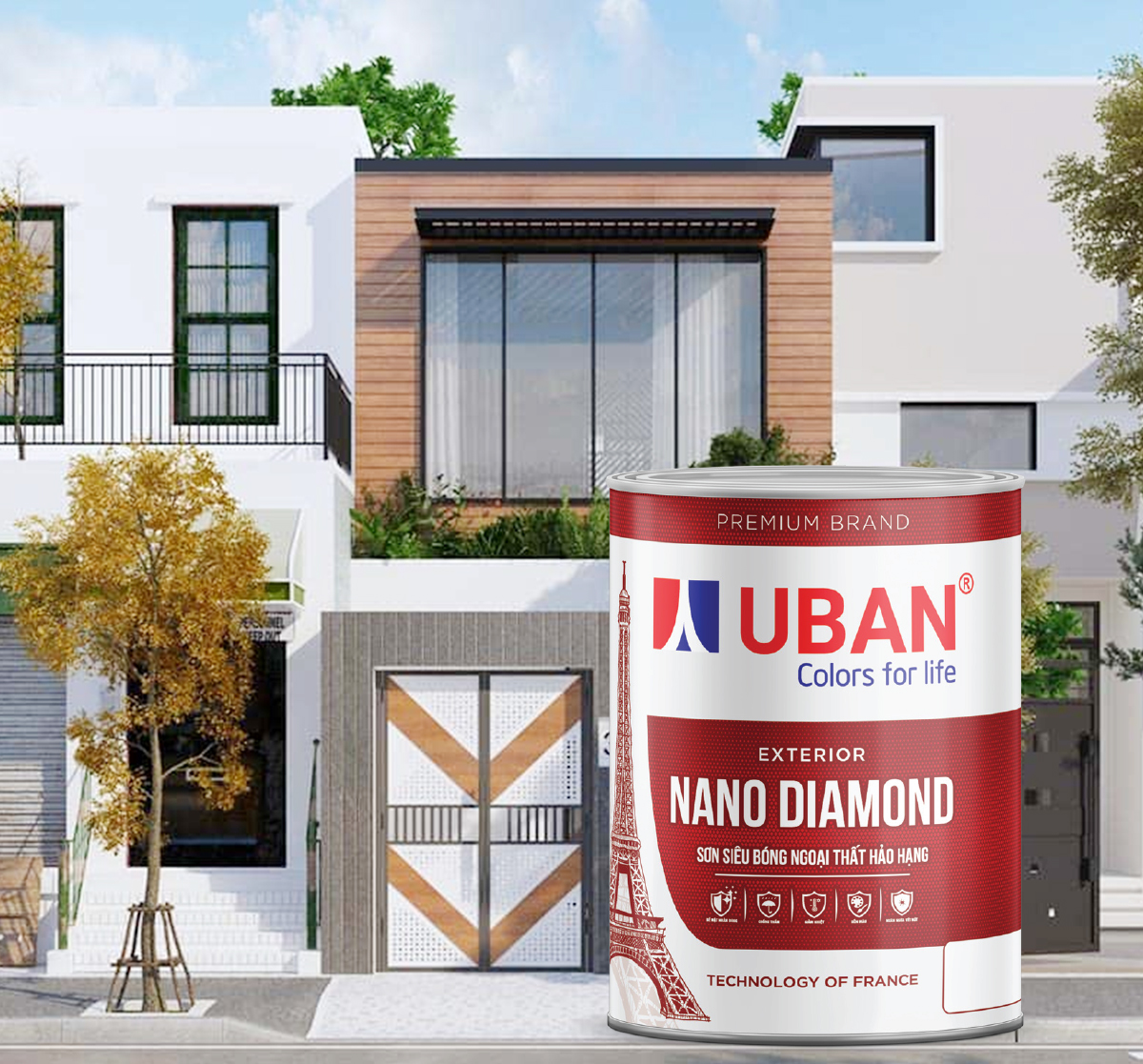 Sơn siêu bóng ngoại thất hảo hạng - NANO DIAMOND